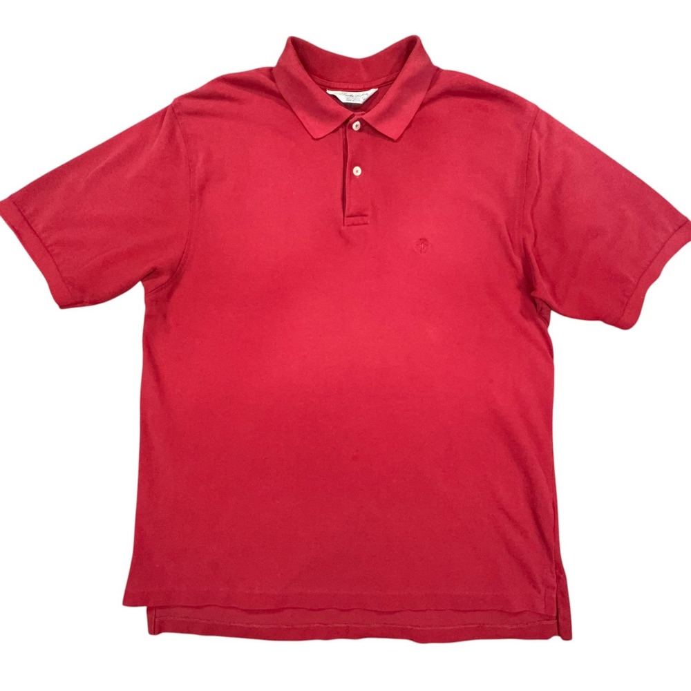 Brooks‎ Brothers Golden Fleece Polo Shirt Mens L Red Cotton Pique USA Vintage